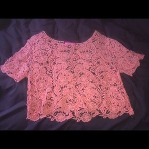Lace pink top